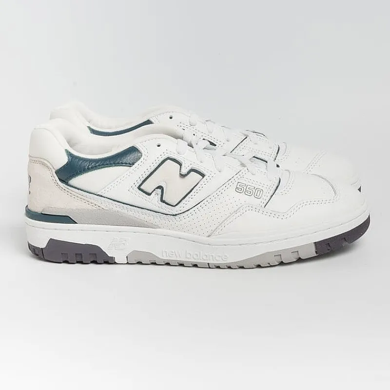 NEW BALANCE - Collezione Uomo New Balance - Sneakers Unisex Bb550Wcb - Bianco Petrolio<Collezione Scarpe Uomo Sneakers