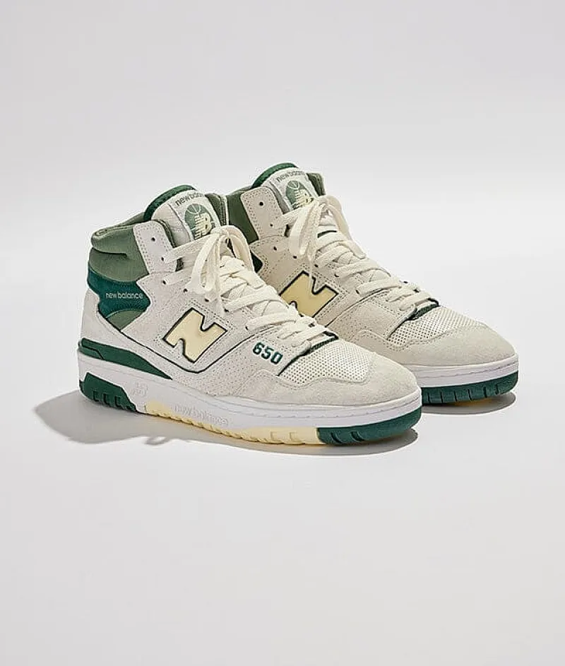 NEW BALANCE - Collezione Uomo New Balance - Sneakers Unisex Bb650Rvg - Bianco Verde<Collezione Scarpe Uomo Sneakers