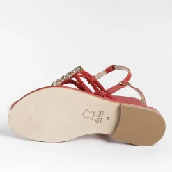 PAOLA FIORENZA - Sandali Bassi Infradito - Fb1001 - Rosso<Collezione Scarpe Donna Sandali Bassi