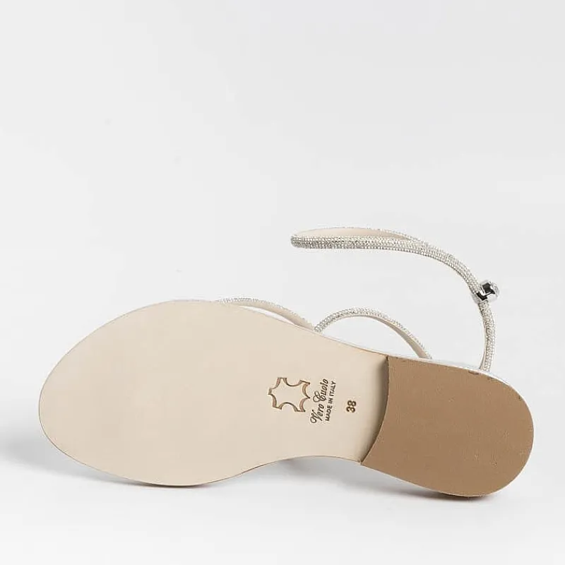 PAOLA FIORENZA - Sandali Bassi Infradito Fd03 - Argento<Collezione Scarpe Donna Infradito