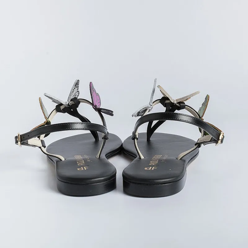 PAOLA FIORENZA - Sandali Bassi Infradito - Fd43 - Nero/Farfalle<Collezione Scarpe Donna Infradito
