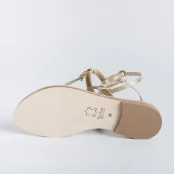 PAOLA FIORENZA - Sandali Bassi Infradito - Bs05 - Platino/Verde<Collezione Scarpe Donna Infradito