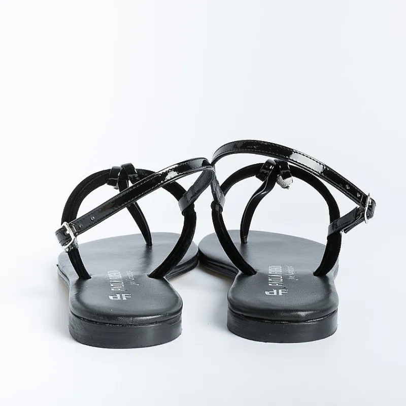 PAOLA FIORENZA - Sandali Bassi Infradito Bs05 Nodino - Velluto - Nero<Collezione Scarpe Donna Infradito