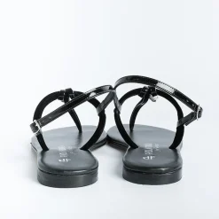 PAOLA FIORENZA - Sandali Bassi Infradito Bs05 Nodino - Velluto - Nero<Collezione Scarpe Donna Sandali Bassi