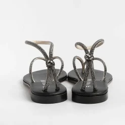 PAOLA FIORENZA - Sandali Bassi Infradito Fd03 - Nero<Collezione Scarpe Donna Sandali Bassi