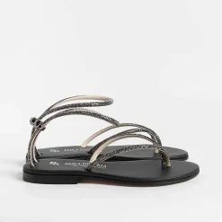 PAOLA FIORENZA - Sandali Bassi Infradito Fd03 - Nero<Collezione Scarpe Donna Sandali Bassi