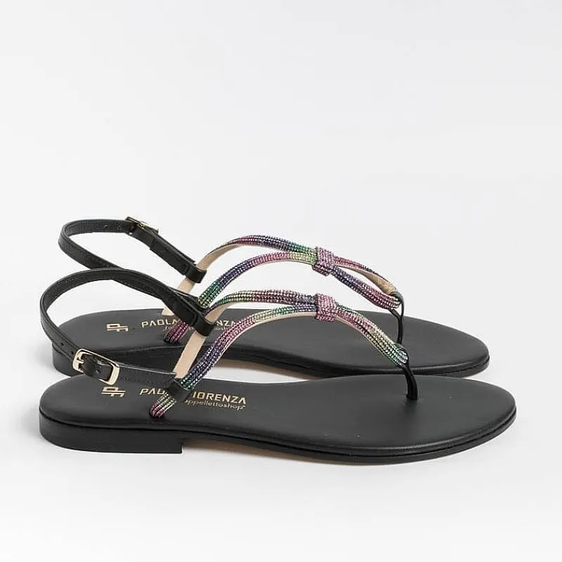 PAOLA FIORENZA - Sandali Bassi Infradito - Ss2336 - Nero<Collezione Scarpe Donna Infradito
