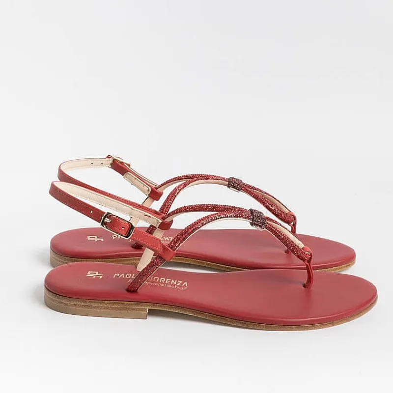 PAOLA FIORENZA - Sandali Bassi Infradito - Ss2336 - Rosso<Collezione Scarpe Donna Sandali Bassi