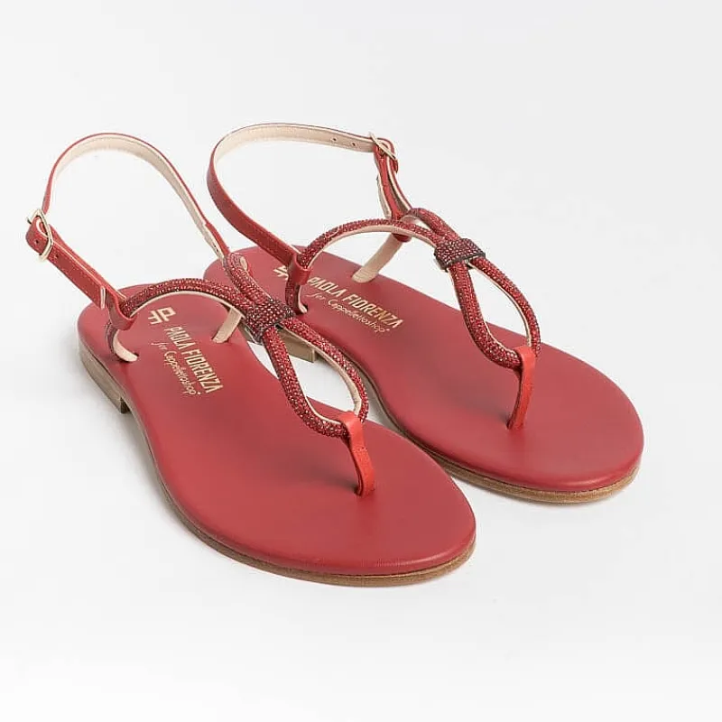 PAOLA FIORENZA - Sandali Bassi Infradito - Ss2336 - Rosso<Collezione Scarpe Donna Sandali Bassi