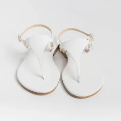 PAOLA FIORENZA - Sandali Bassi Infradito Triangolo - Bianco<Collezione Scarpe Donna Infradito