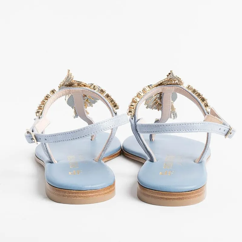 PAOLA FIORENZA - Sandali Bassi Infradito - Fb955 Azzurro<Collezione Scarpe Donna Infradito