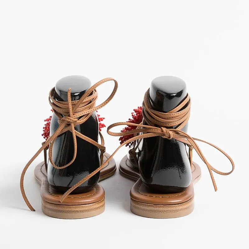 PAOLA FIORENZA - Sandali Bassi Infradito - Ss2346 Cuoio Rosso<Collezione Scarpe Donna Infradito