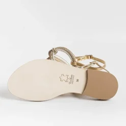 PAOLA FIORENZA - Sandali Bassi Infradito - Ss2353 - Ambra Cristal Platino<Collezione Scarpe Donna Infradito