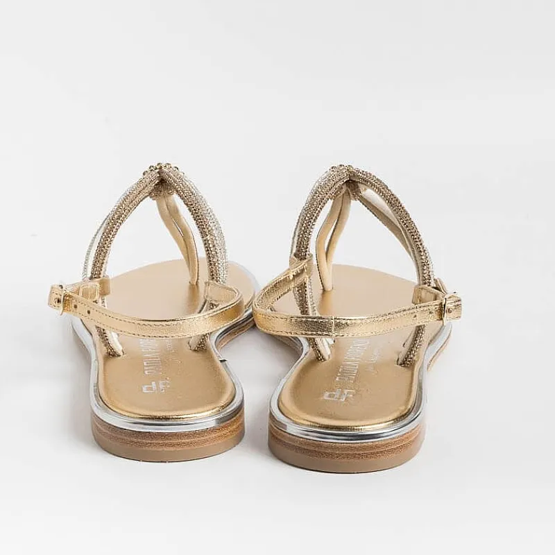 PAOLA FIORENZA - Sandali Bassi Infradito - Ss2353 - Ambra Cristal Platino<Collezione Scarpe Donna Infradito