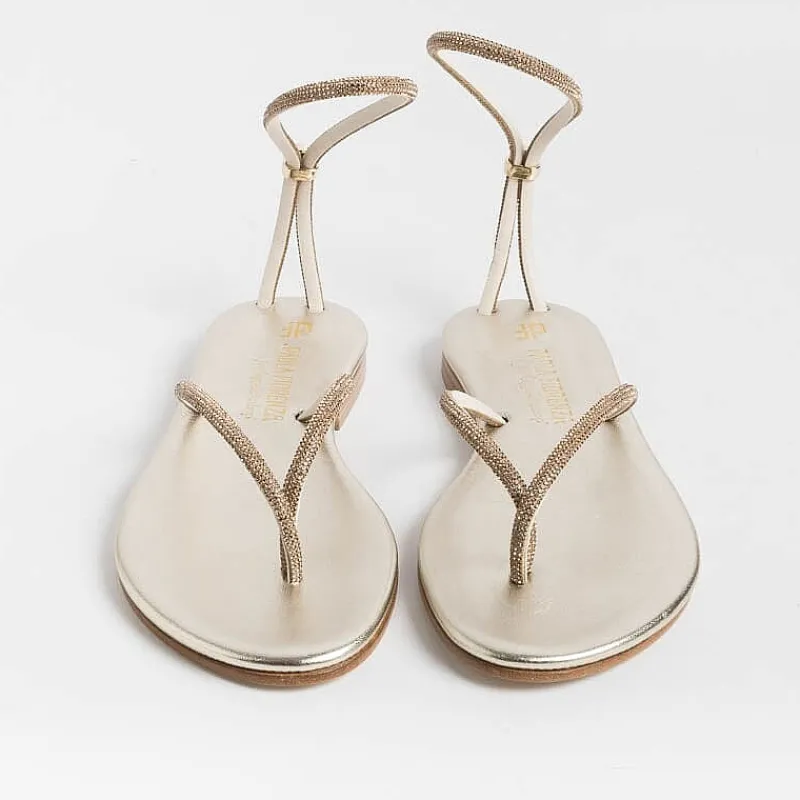 PAOLA FIORENZA - Sandali Bassi Infradito Fd03 - Ambra Platino<Collezione Scarpe Donna Infradito