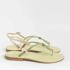 PAOLA FIORENZA - Sandali Bassi Infradito - Ss2336 - Verde<Collezione Scarpe Donna Sandali Bassi
