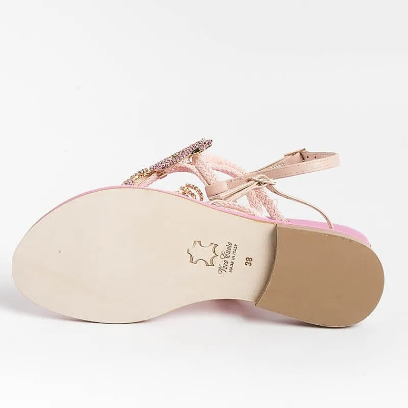 PAOLA FIORENZA - Sandali Bassi Infradito -Ps370 - Rosa<Collezione Scarpe Donna Infradito