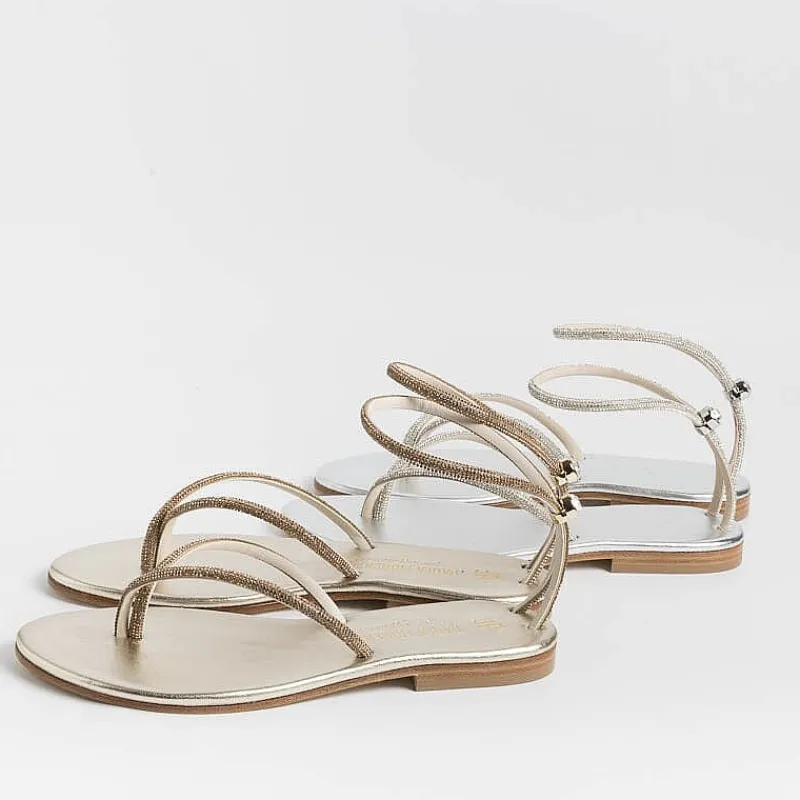 PAOLA FIORENZA - Sandali Bassi Infradito Fd03 - Argento<Collezione Scarpe Donna Sandali Bassi