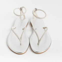 PAOLA FIORENZA - Sandali Bassi Infradito Fd03 - Argento<Collezione Scarpe Donna Sandali Bassi