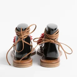 PAOLA FIORENZA - Sandali Bassi Infradito - Ss2346 Cuoio Rosso<Collezione Scarpe Donna Sandali Bassi