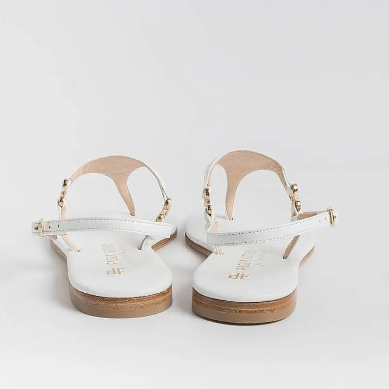 PAOLA FIORENZA - Sandali Bassi Infradito Triangolo - Bianco<Collezione Scarpe Donna Sposa