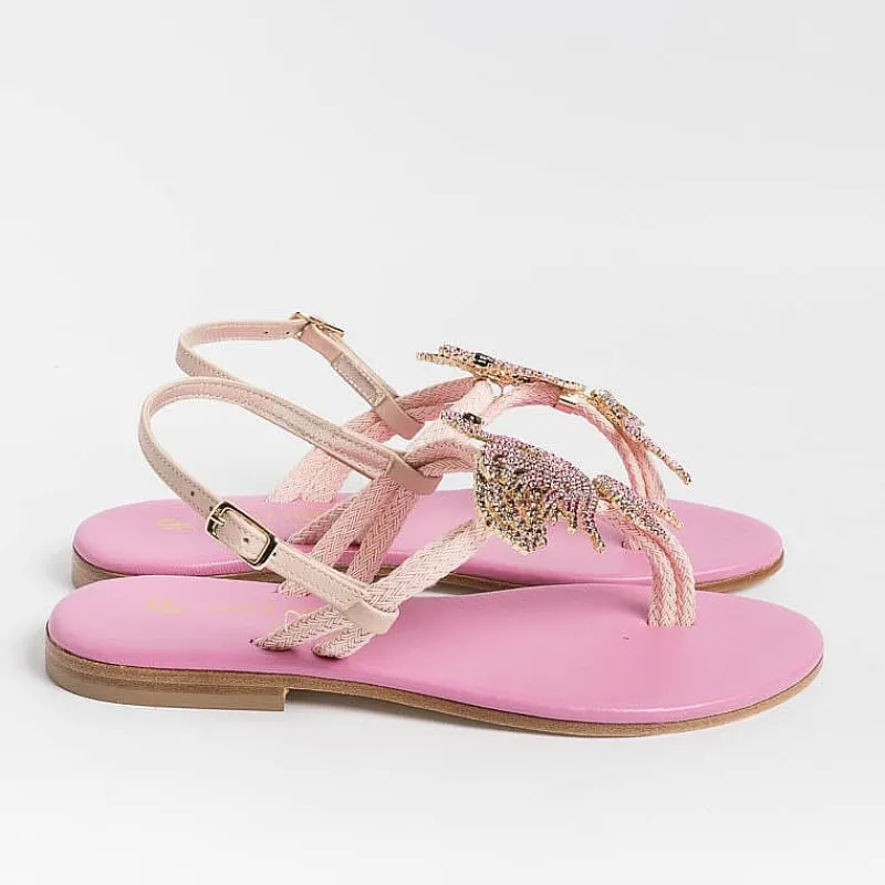 PAOLA FIORENZA - Sandali Bassi Infradito -Ps370 - Rosa<Collezione Scarpe Donna Sandali Bassi