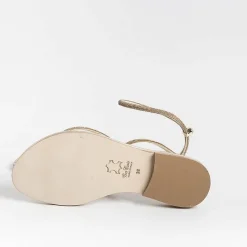 PAOLA FIORENZA - Sandali Bassi Infradito Fd03 - Ambra Platino<Collezione Scarpe Donna Sandali Bassi