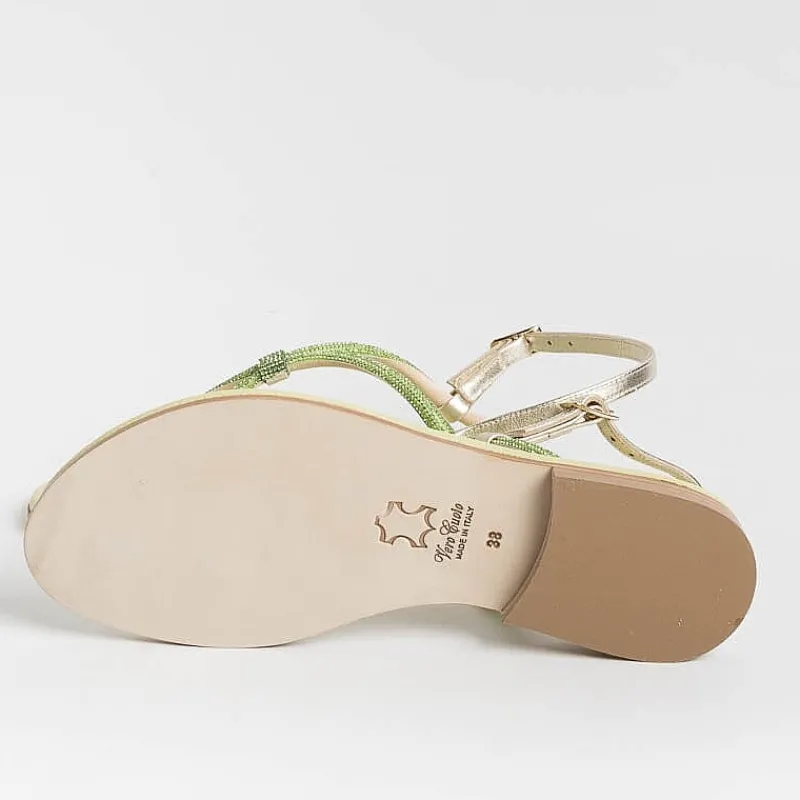 PAOLA FIORENZA - Sandali Bassi Infradito - Ss2336 - Verde<Collezione Scarpe Donna Infradito