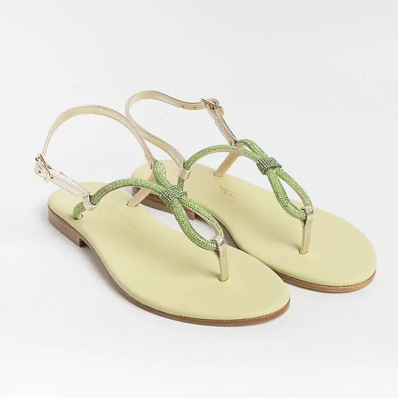 PAOLA FIORENZA - Sandali Bassi Infradito - Ss2336 - Verde<Collezione Scarpe Donna Infradito