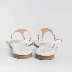 PAOLA FIORENZA - Sandali Bassi Infradito Triangolo - Bianco<Collezione Scarpe Donna Sandali Bassi