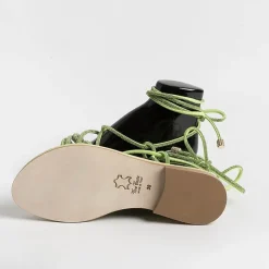 PAOLA FIORENZA - Sandali Bassi- Fd22 - Verde<Collezione Scarpe Donna Sandali Bassi