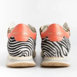 Philippe Model Paris Philippe Model - Sneakers Tzld An10 - Tropez - Pop Animal Orange<Collezione Scarpe Donna Sneakers