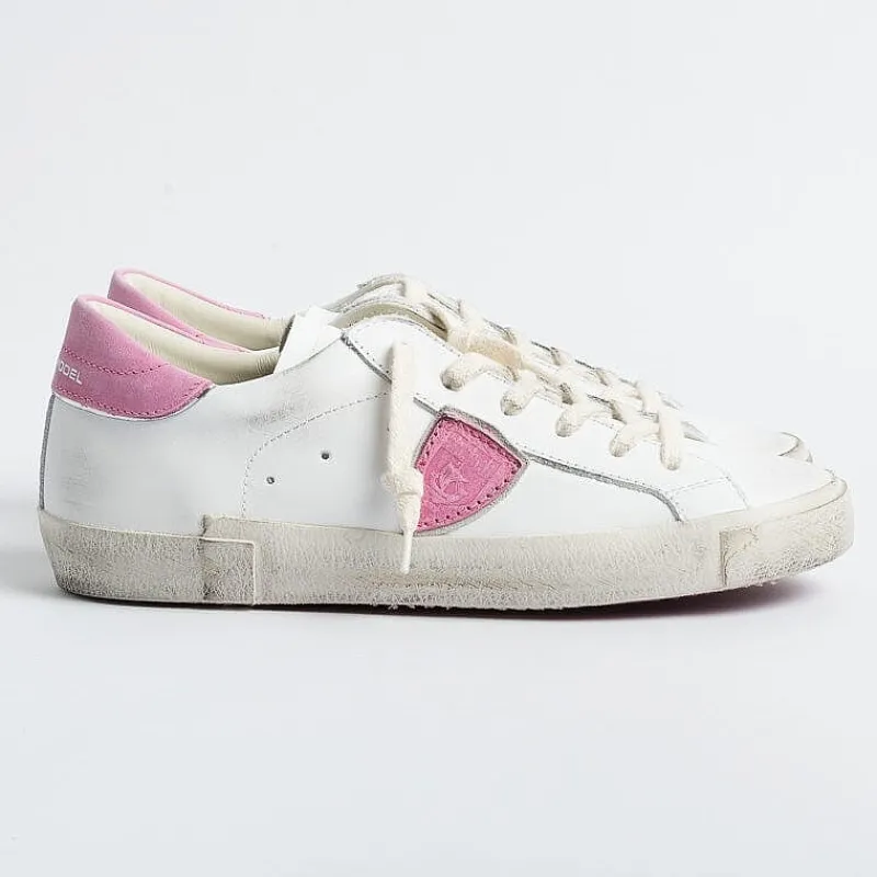 Philippe Model Paris Philippe Model - Sneakers Prld Vp18 - Parisx - Bianco Fucsia<Collezione Scarpe Donna Sneakers