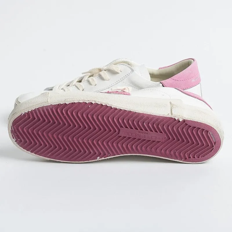 Philippe Model Paris Philippe Model - Sneakers Prld Vp18 - Parisx - Bianco Fucsia<Collezione Scarpe Donna Sneakers