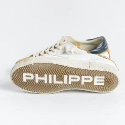 Philippe Model Paris Philippe Model - Sneakers Prlu Wx21 - Parisx - Bianco Mostarda<Collezione Scarpe Uomo Sneakers