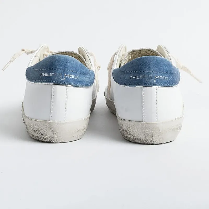 Philippe Model Paris Philippe Model - Sneakers Prlu Vp16 - Parisx - Bianco Bluette<Collezione Scarpe Uomo Sneakers