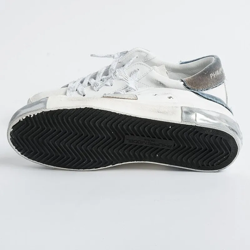 Philippe Model Paris Philippe Model - Sneakers Prld Xe03 - Parisx - Bianco Argento<Collezione Scarpe Donna Sneakers