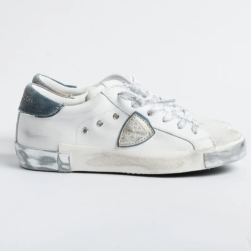 Philippe Model Paris Philippe Model - Sneakers Prld Xe03 - Parisx - Bianco Argento<Collezione Scarpe Donna Sneakers