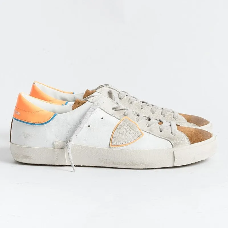 Philippe Model Paris Philippe Model - Sneakers Prlu Wx25 - Parisx - Arancione Cuoio<Collezione Scarpe Uomo Sneakers
