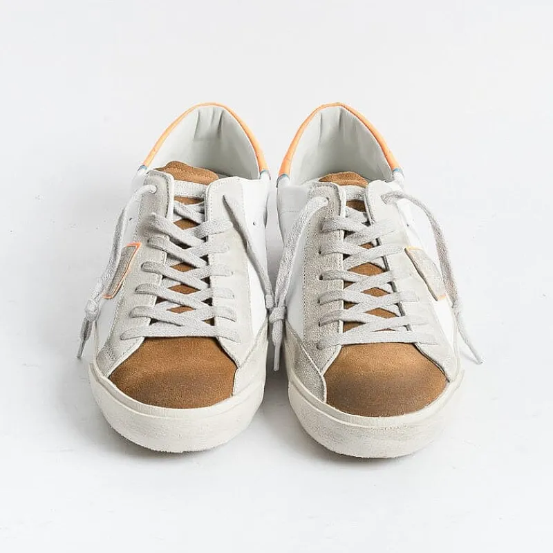 Philippe Model Paris Philippe Model - Sneakers Prlu Wx25 - Parisx - Arancione Cuoio<Collezione Scarpe Uomo Sneakers