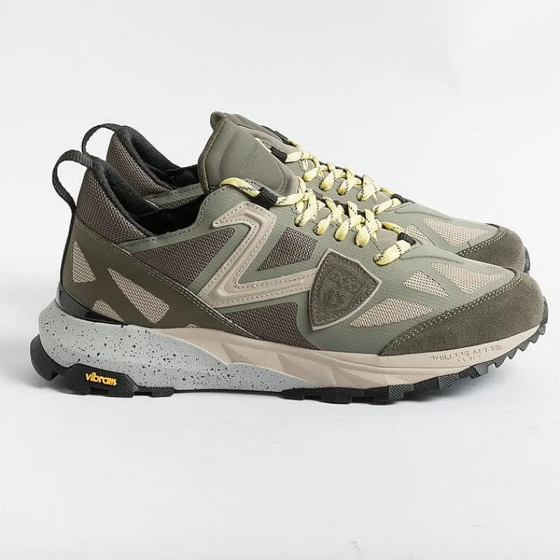 Philippe Model Paris Philippe Model - Sneakers - Rxlu Tp12 - Mondial - Militare<Collezione Scarpe Uomo Sneakers