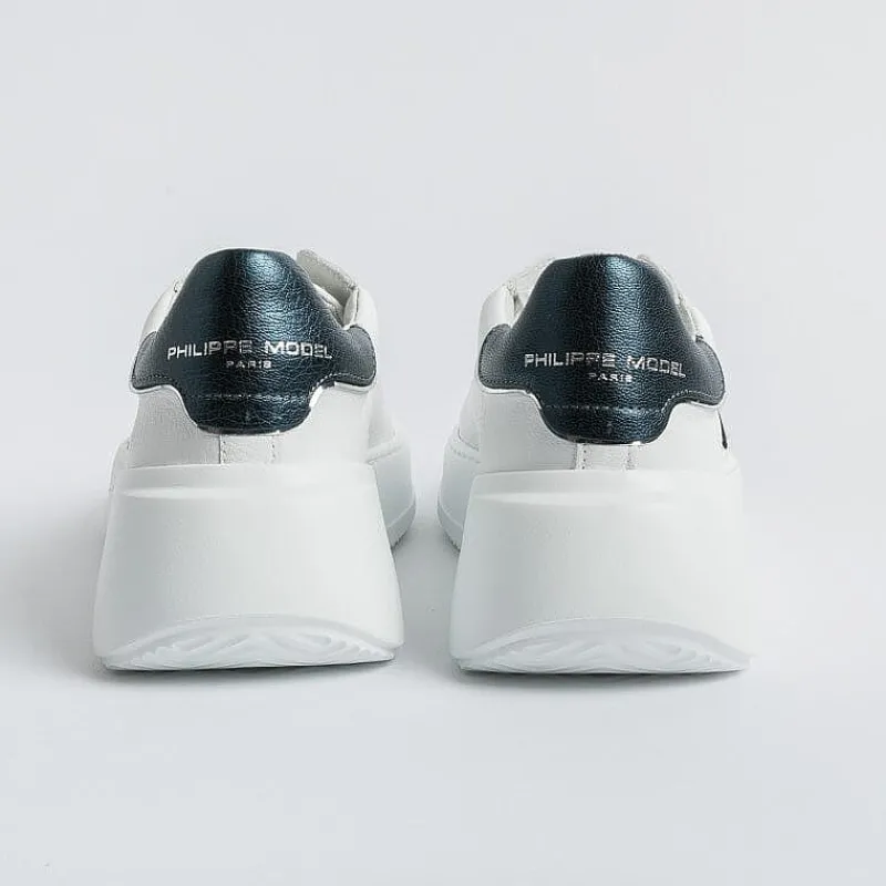 Philippe Model Paris Philippe Model - Sneakers Bjld Wm02 - Tres Temple - Bianco Petrolio<Collezione Scarpe Donna Sneakers