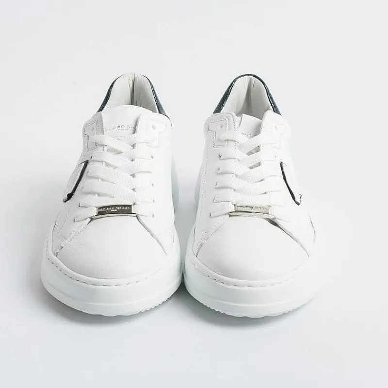 Philippe Model Paris Philippe Model - Sneakers Bjld Wm02 - Tres Temple - Bianco Petrolio<Collezione Scarpe Donna Sneakers