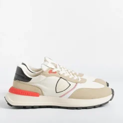 Philippe Model Paris Philippe Model - Sneakers Atlu Wp02 - Antibes - Beige/ Rosso<Collezione Scarpe Uomo Sneakers