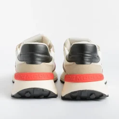 Philippe Model Paris Philippe Model - Sneakers Atlu Wp02 - Antibes - Beige/ Rosso<Collezione Scarpe Uomo Sneakers