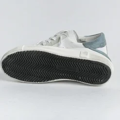 Philippe Model Paris Philippe Model - Sneakers Prlu Vx32 - Parisx - Bianco Denim<Collezione Scarpe Uomo Sneakers
