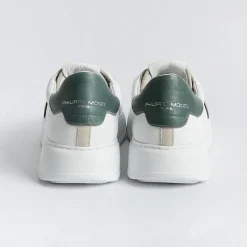 Philippe Model Paris Philippe Model - Sneakers Temple - Btlu Wx10 - Bianco Verde<Collezione Scarpe Uomo Sneakers