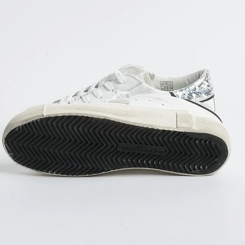 Philippe Model Paris Philippe Model - Sneakers Prld Vpg1 - Parisx - Stampa Reptile Argento<Collezione Scarpe Donna Sneakers