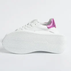 Philippe Model Paris Philippe Model - Sneakers Bjld Wm01 - Tres Temple - Bianco Fucsia<Collezione Scarpe Donna Sneakers