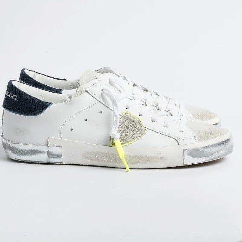 Philippe Model Paris Philippe Model - Sneakers Prlu Vll1 - Parisx - Bianco Blu<Collezione Scarpe Uomo Sneakers